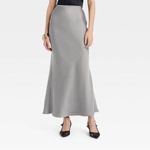 a new day Silver Gray Maxi Skirt